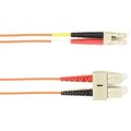 Black Box Om2 50-Micron Multimode Fiber Optic Patch Cable - Ofnr Pvc, Sc-Lc,  FOCMR50-003M-SCLC-OR